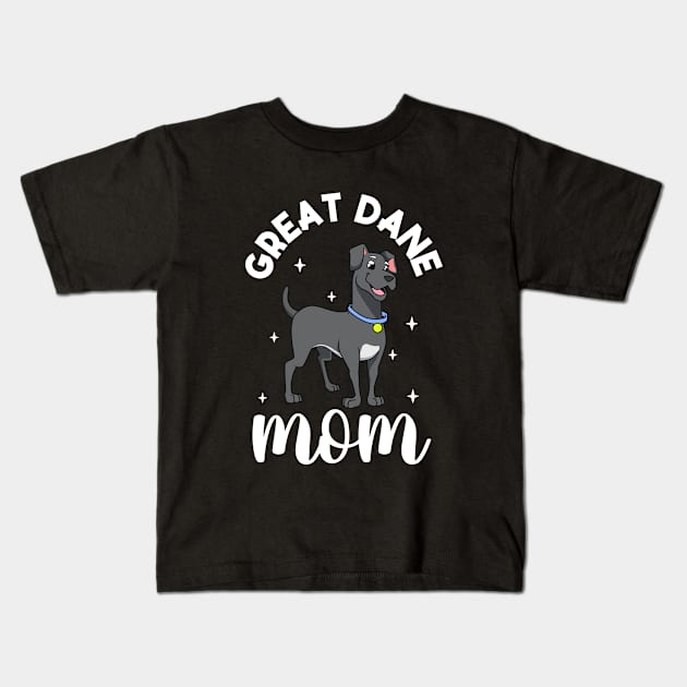 Great Dane Mom - German Mastiff Kids T-Shirt by Modern Medieval Design